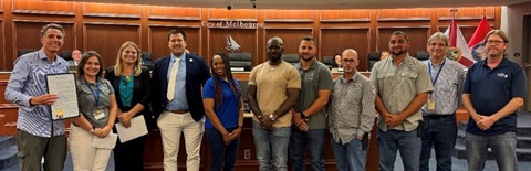 Florida Water Professionals Month presentation in the Council Chamber