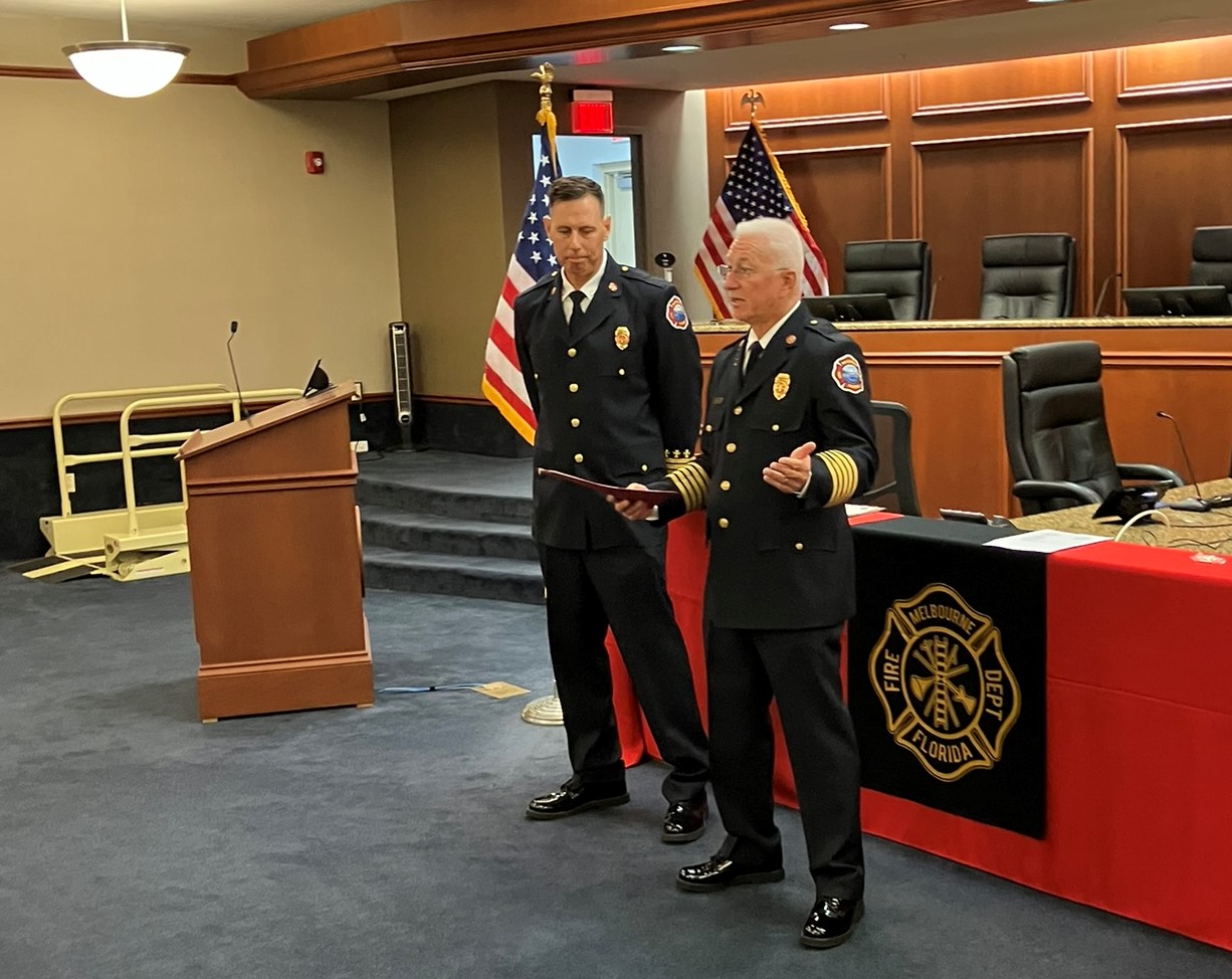 Firefighter of the Quarter presentation
