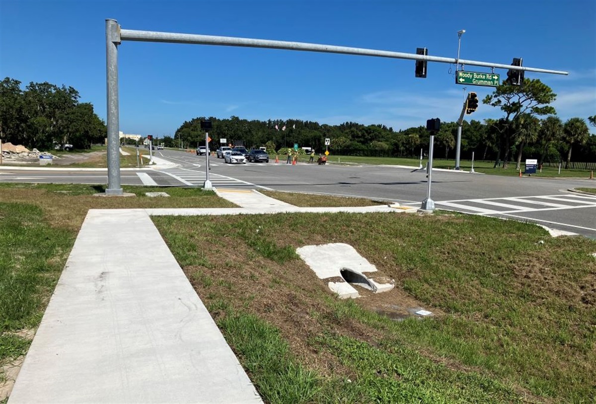 New Sidewalk Installed Along NASA Boulevard