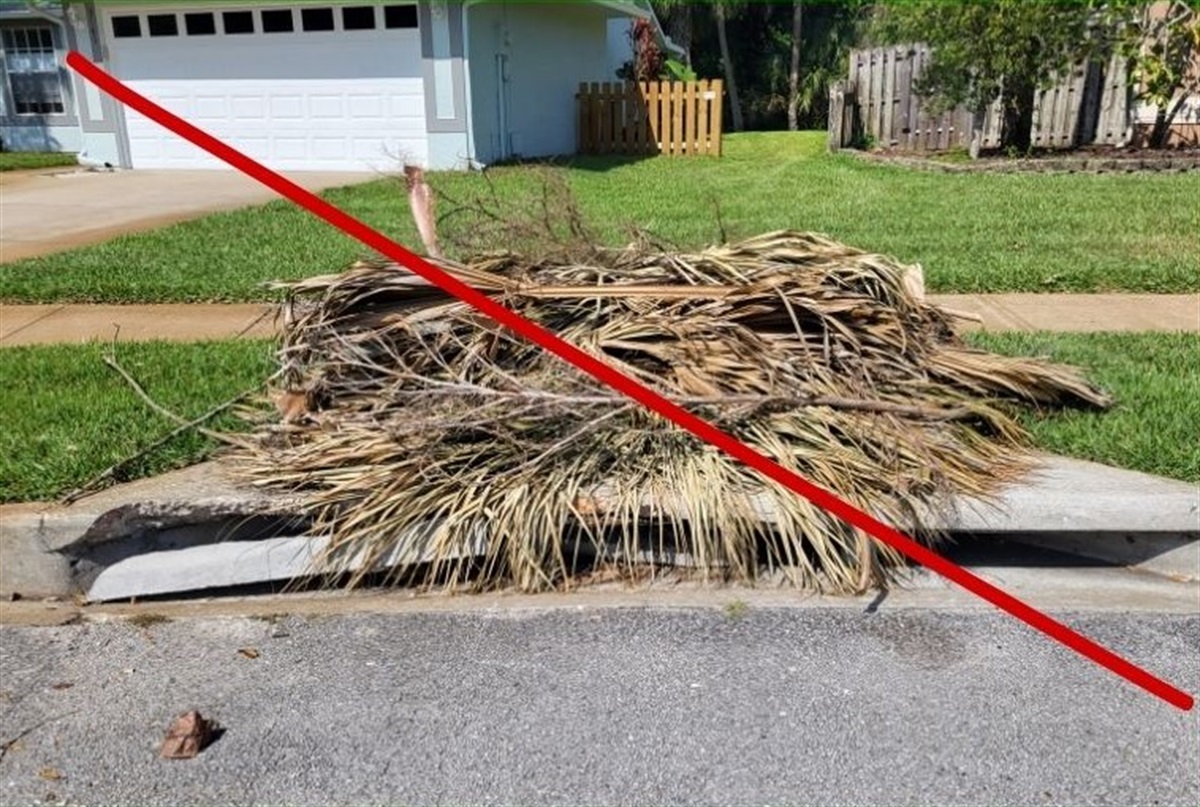 Do Not Place Yard Waste on Storm Drains